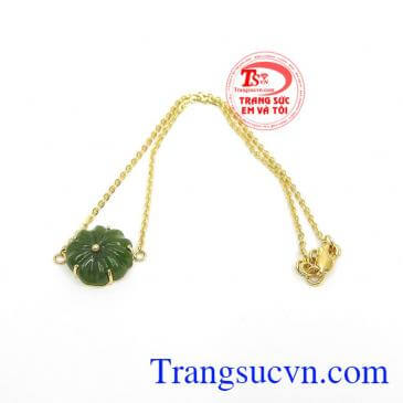 Lắc Chân Vàng Hoa Ngọc vàng 10k