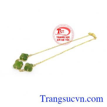 Lắc Chân Cẩm Thạch Vàng Tươi vàng 10k