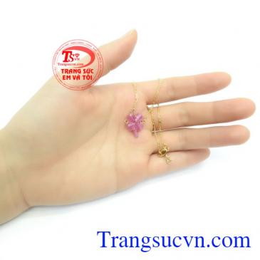 Lắc Chân Nữ Vàng Ruby