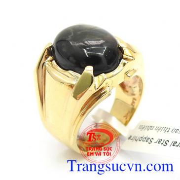 Nhẫn Nam Sapphire Sao Cá tính