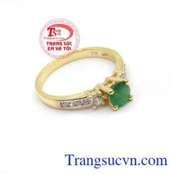 Nhẫn Nữ vàng 18k gắn đá tự nhiên