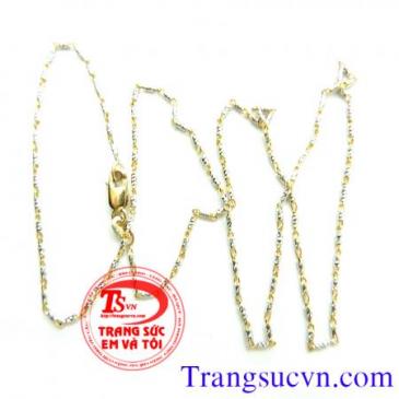 Dây chuyền vàng Ý 18k đẹp