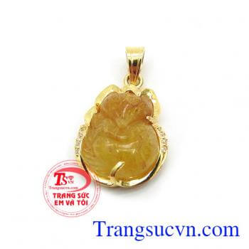 Mặt dây hồ ly khôn khéo là sản phẩm trang sức hồ ly bọc vàng.