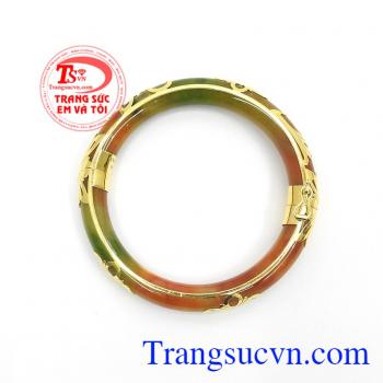 Vòng Bọc Vàng Cẩm Thạch May Mắn