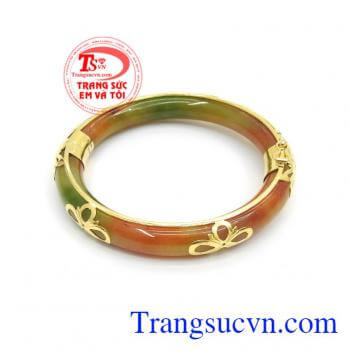Vòng Bọc Vàng Cẩm Thạch May Mắn kiểu dáng đẹp,chất lượng cao