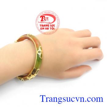 Vòng Bọc Vàng Cẩm Thạch May Mắn