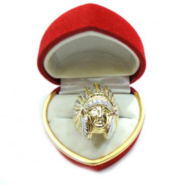 Nhẫn nam thổ dân vàng 18k 3D