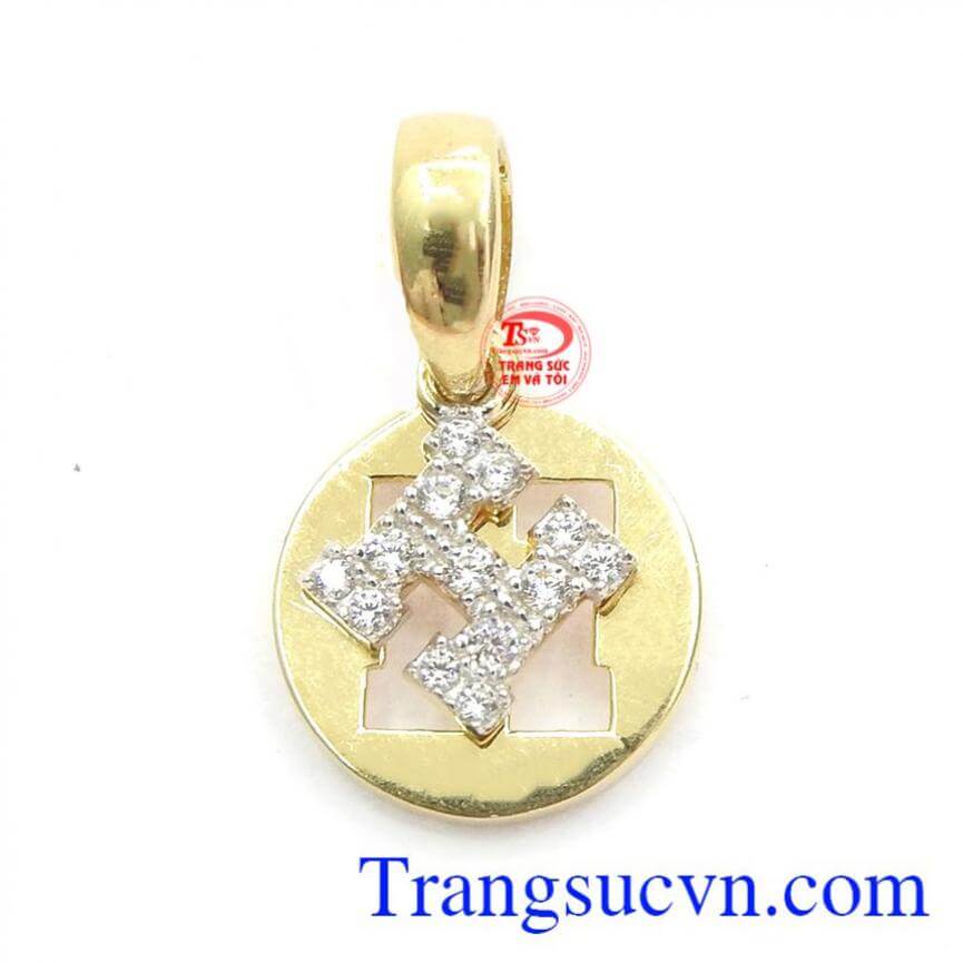 Mặt dây chữ H lấp lánh