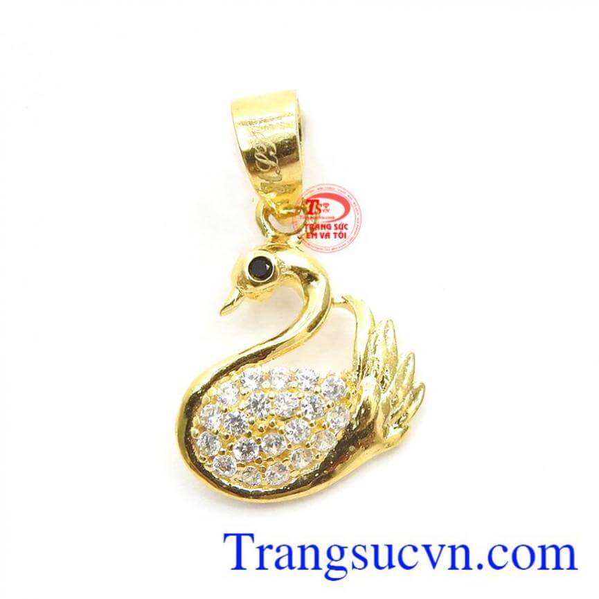 Mặt dây thiên nga vàng 10k