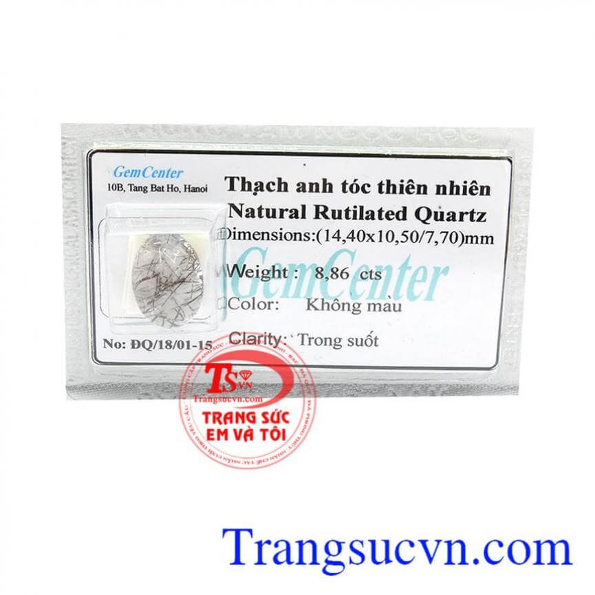 Viên thạch anh tóc đen