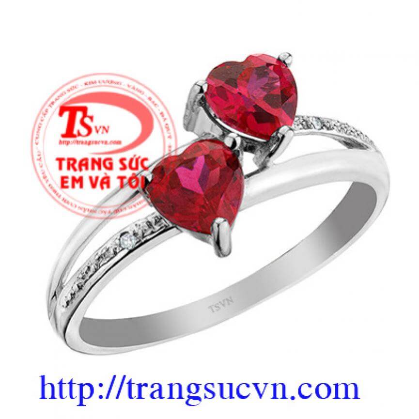 Nhẫn nữ ruby dịu dàng