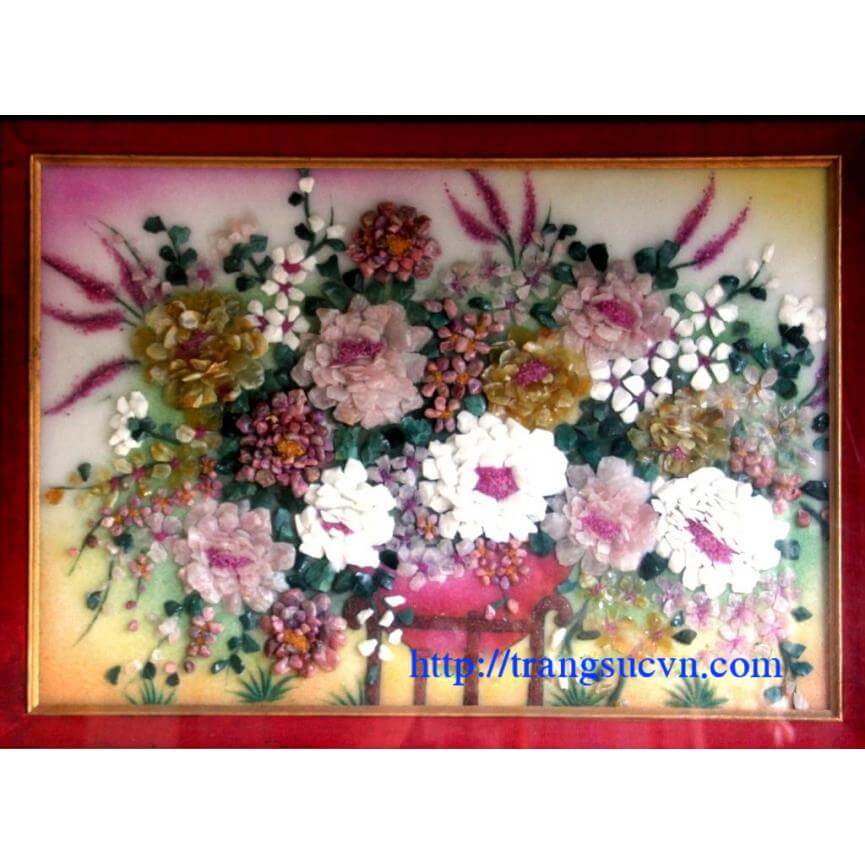 Tranh đá quý hoa