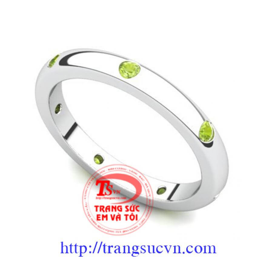 Nhẫn nữ peridot cao cấp