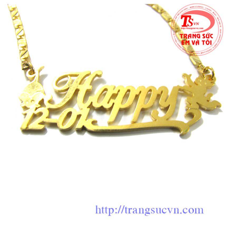 Dây chuyền chữ theo tên vàng