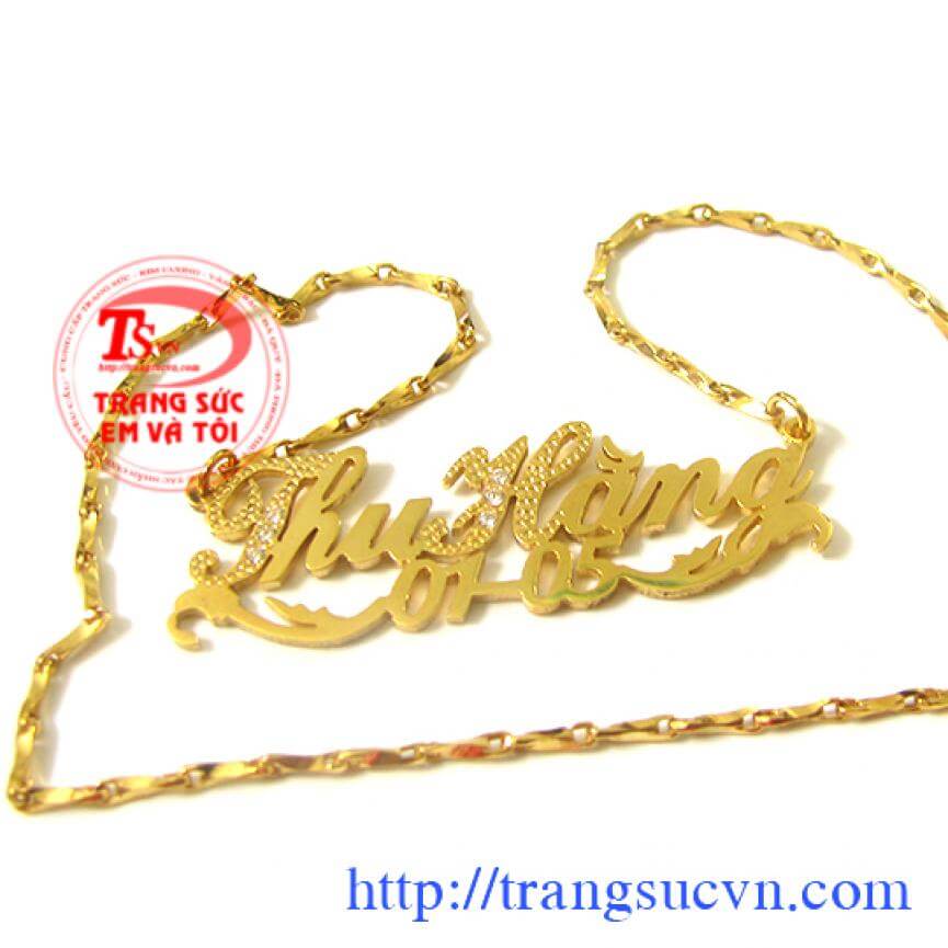 Dây chuyền chữ vàng theo tên 