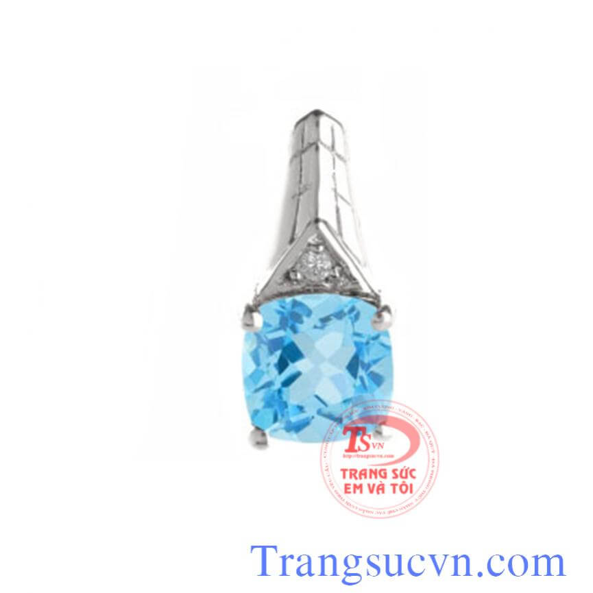 Mặt đá topaz vàng trắng sang trọng
