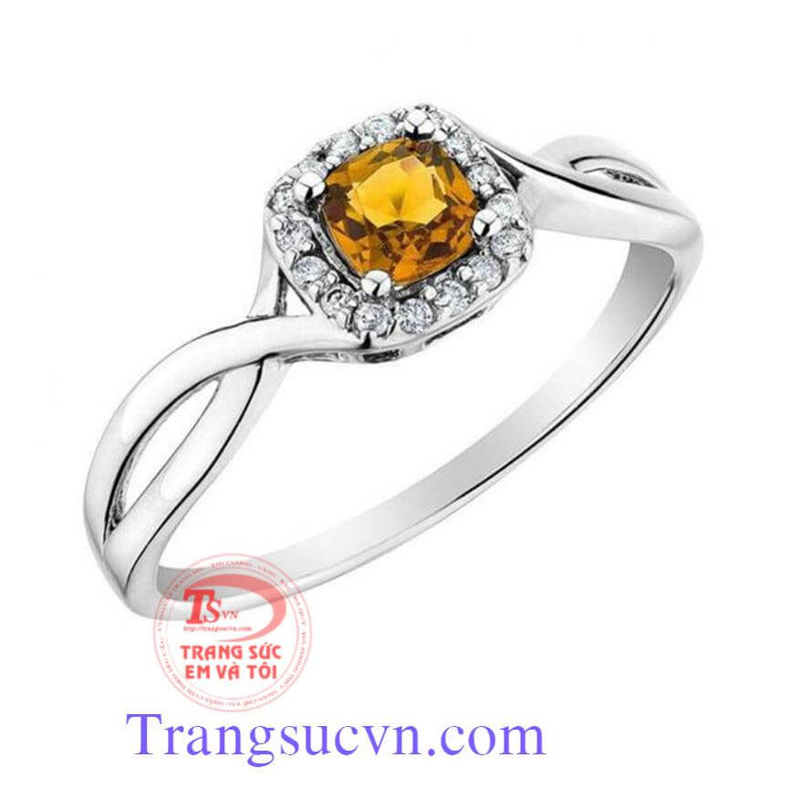 Nhẫn nữ Citrine chất lượng