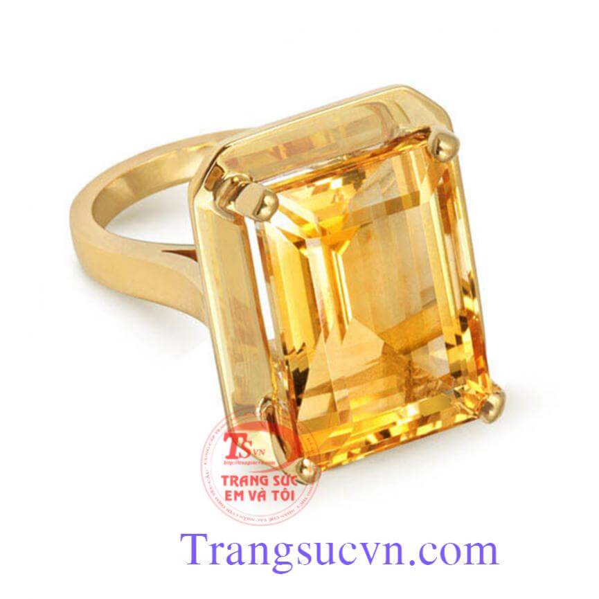 Nhẫn Citrine Vàng tây