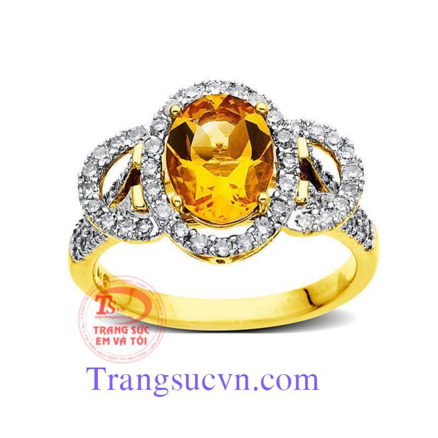 Citrine nhẫn nữ đẹp