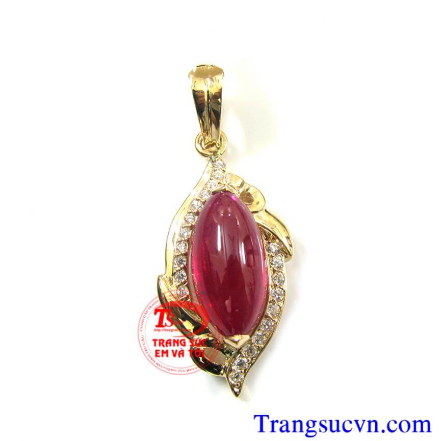 Mặt dây chuyền vàng đá ruby