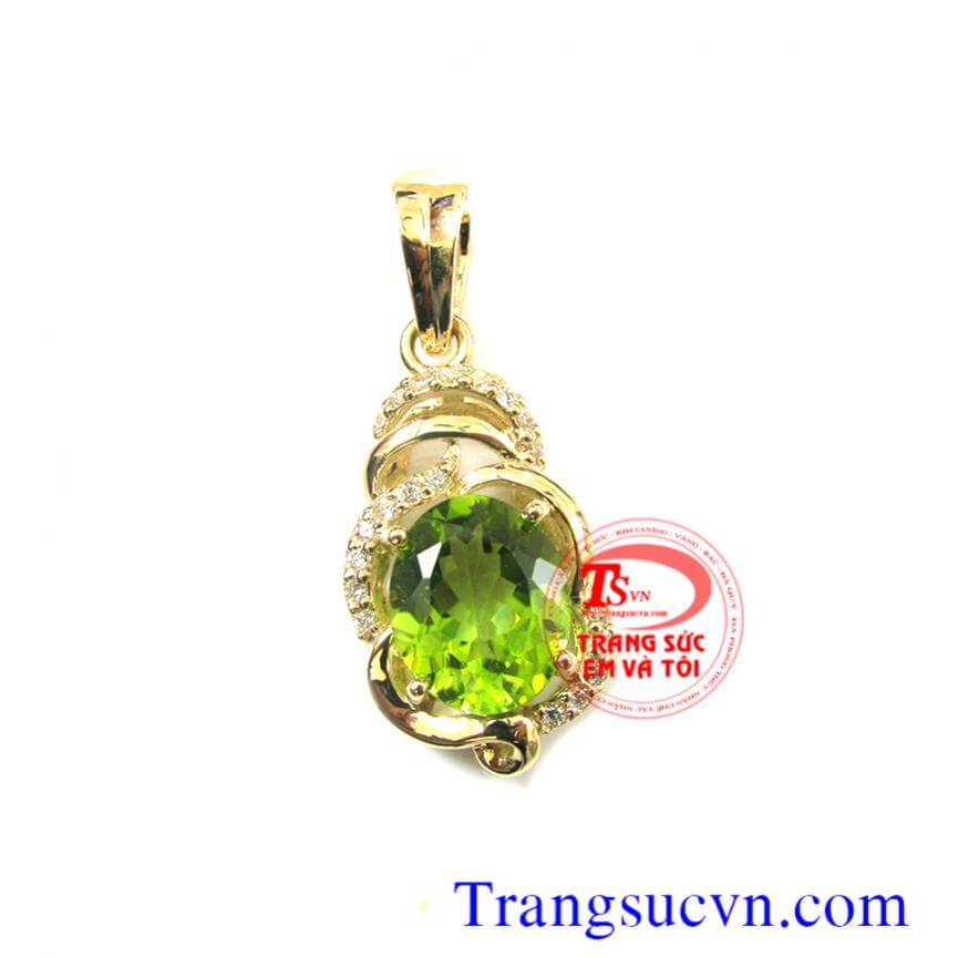 Mặt dây vàng tây peridot