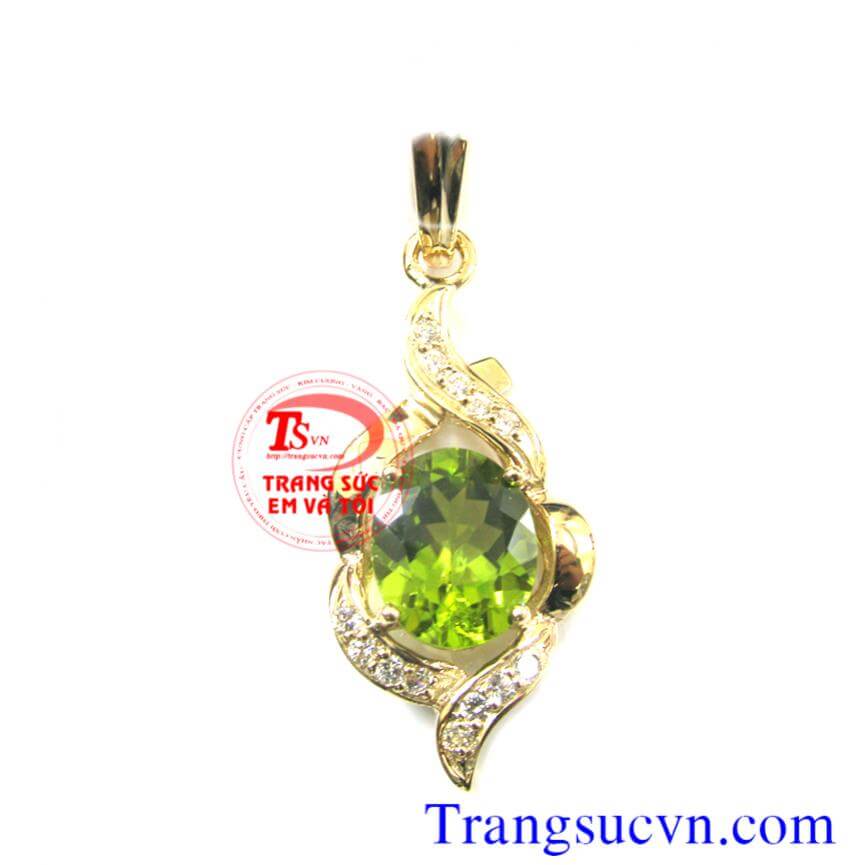 Mặt dây chuyền vàng peridot