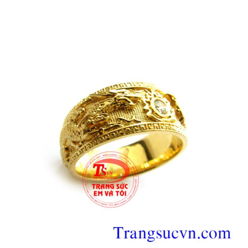 Nhẫn nữ vàng tây long phụng