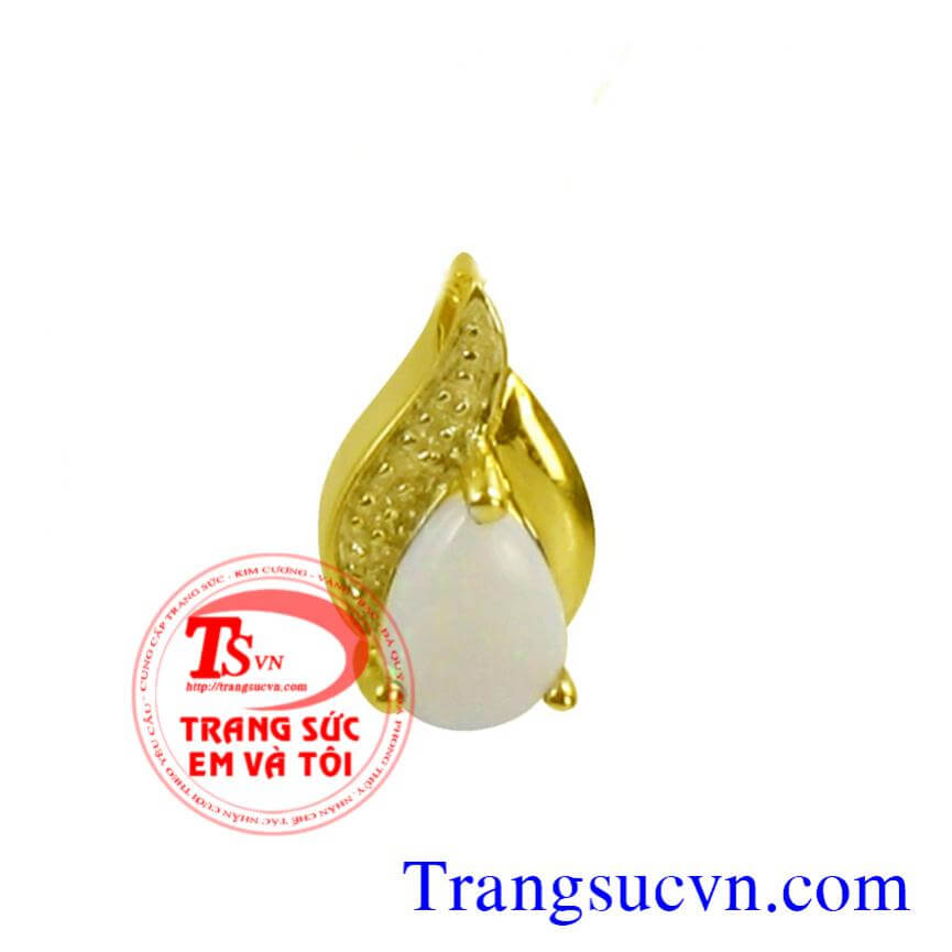 Mặt đá opal vàng 18k