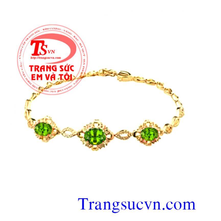 Lắc vàng tây đá quý đẹp