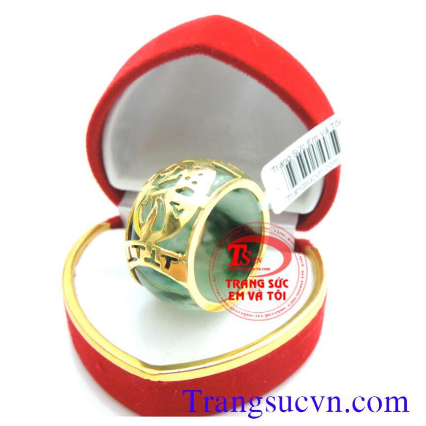 Nhẫn nam đá bọc vàng tây