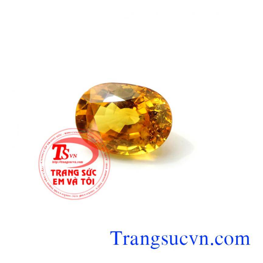 Đá Saphir vàng thiên nhiên 7,95ct