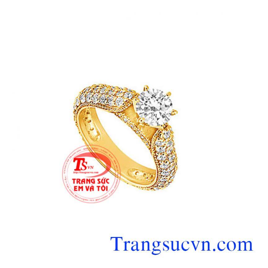 Nhẫn vàng kim cương ổ kết