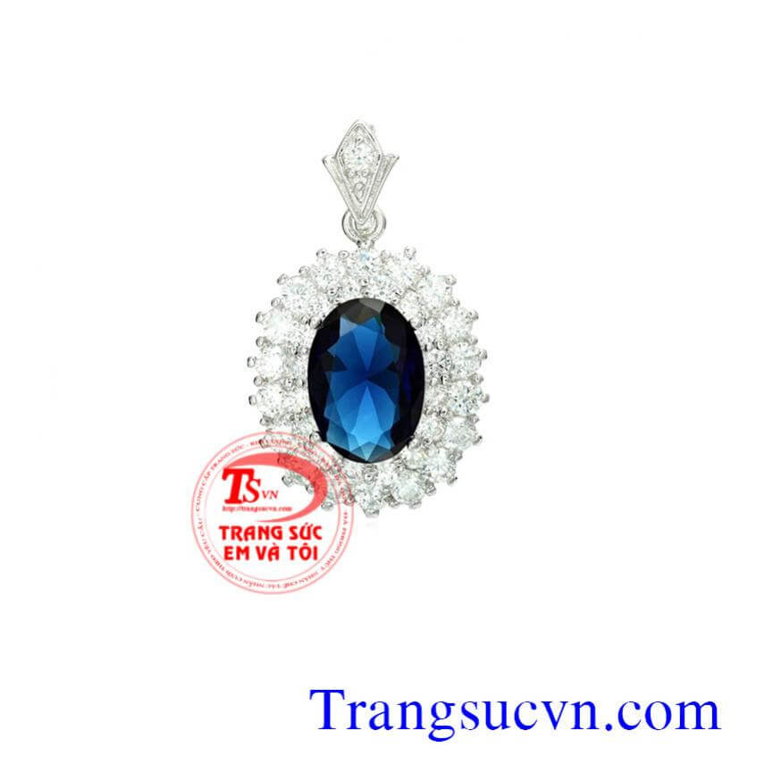 Mặt dây chuyền đá quý saphir thiên nhiên