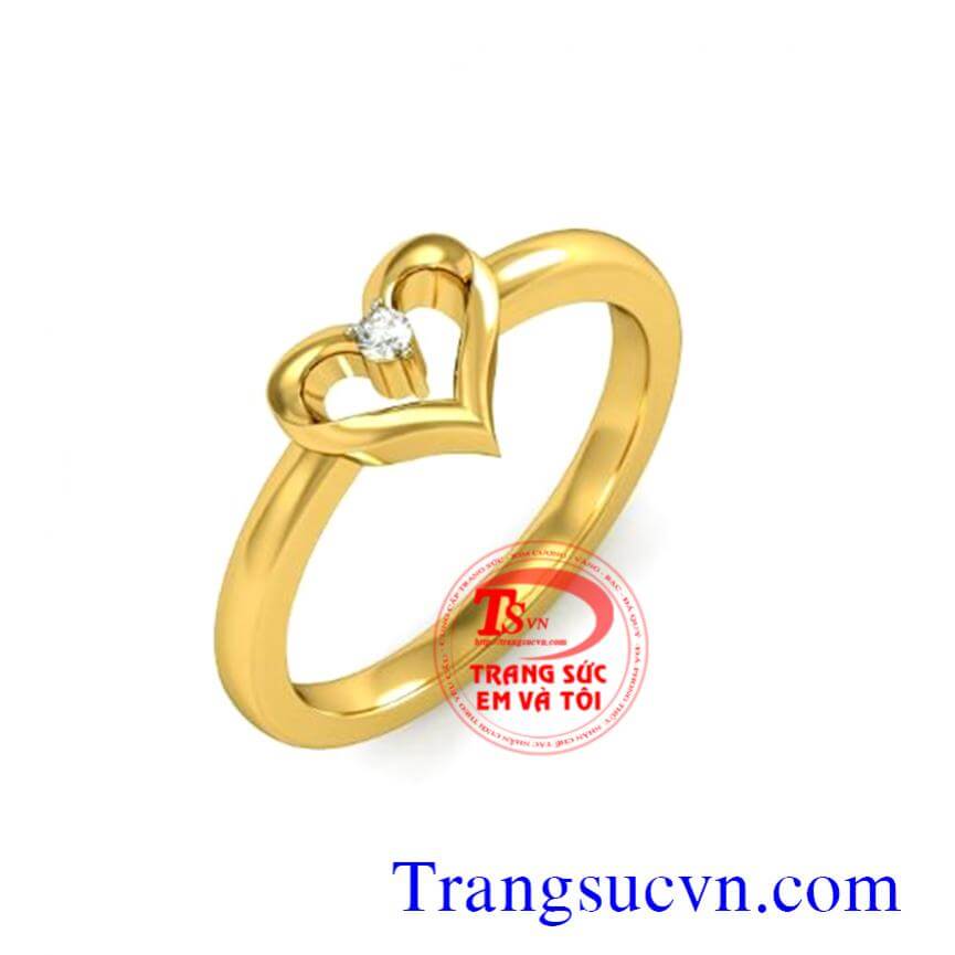 Nhẫn nữ kim cương yêu thương