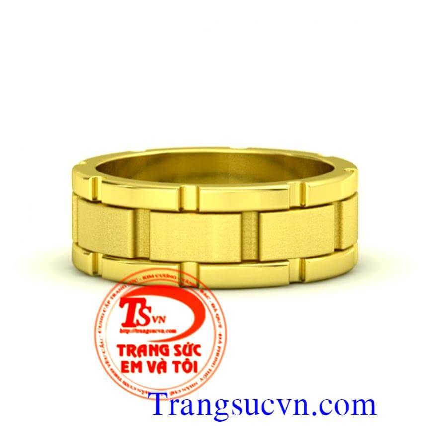 Nhẫn nam vàng tây 14k