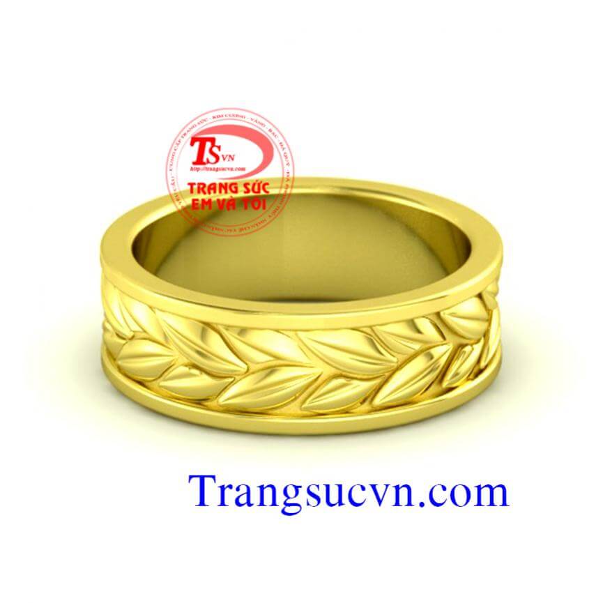 Nhẫn hoa văn may mắm