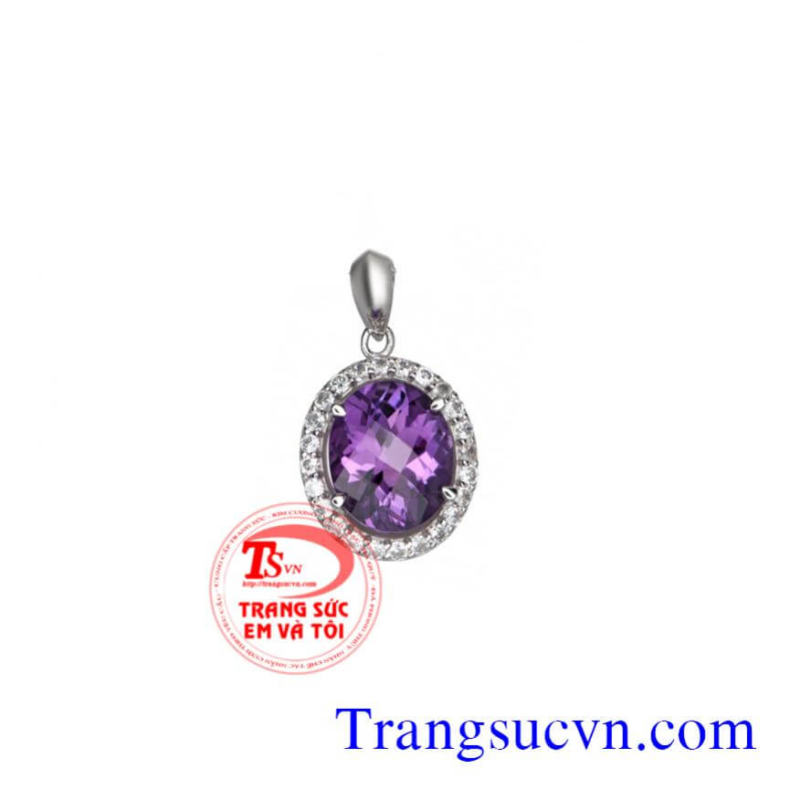 Mặt dây đá thạch anh tím