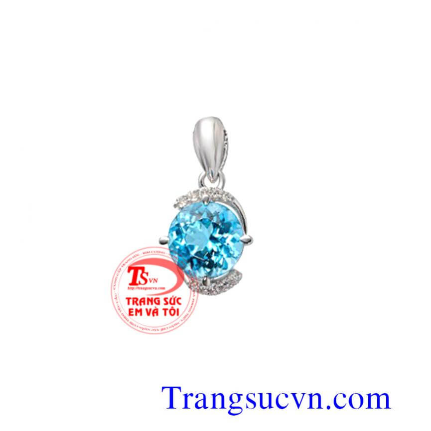 Mặt topaz vàng tây 14k