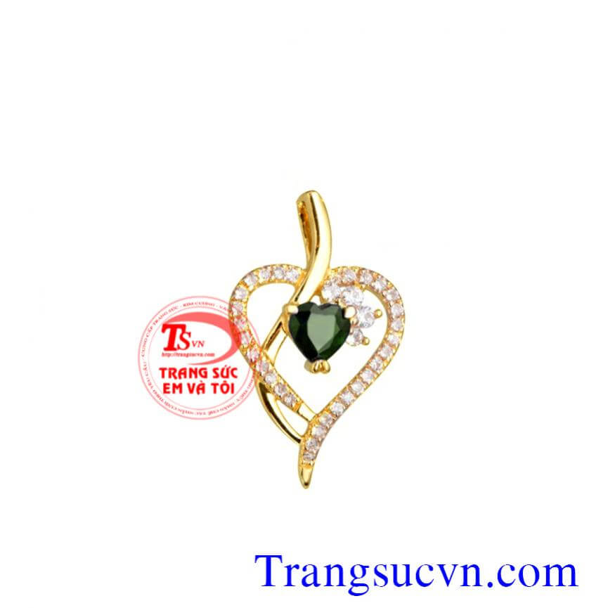 Mặt dây trái tim saphir