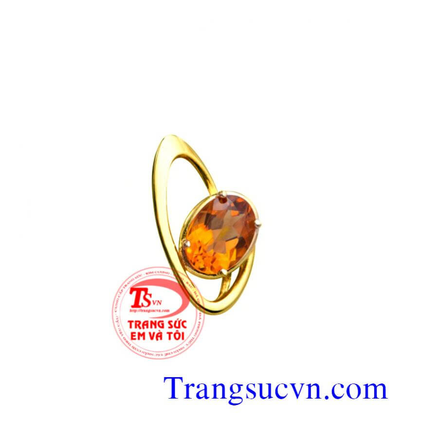Mặt dây chuyền vàng Citrine