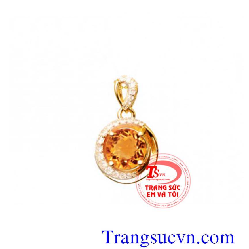 Mặt dây chuyền đá thạch anh vàng 