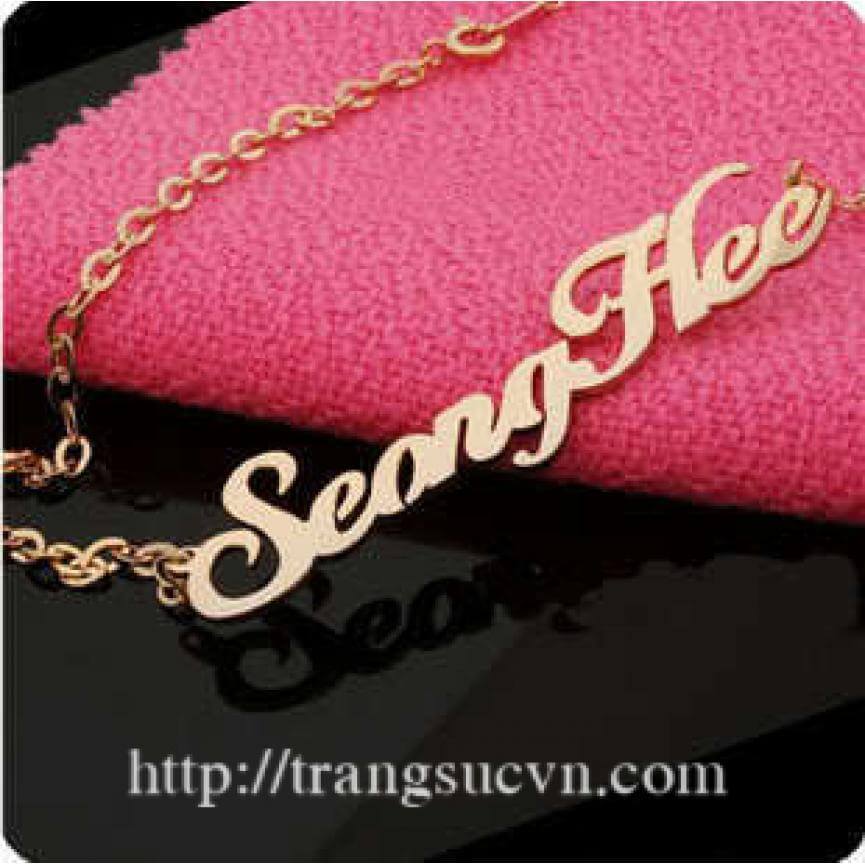 Mặt dây chữ bằng vàng