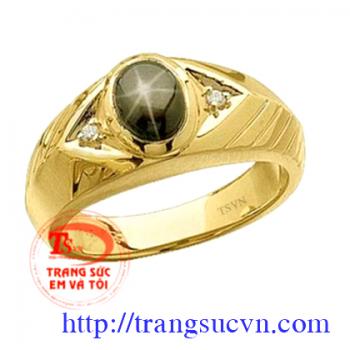 NHẪN NAM SAPHIRE SAO đính đá sapphire sao thiên nhiên bán hàng trên toàn quốc đá quý có giấy kiểm định chất lượng loại vàng đảm bảo chất lượng,Thanh toán an toàn ,Công ty trang sức em và tôi luôn đi đầu trong ngành trong sức ở Việt Nam được nhiều đánh giá