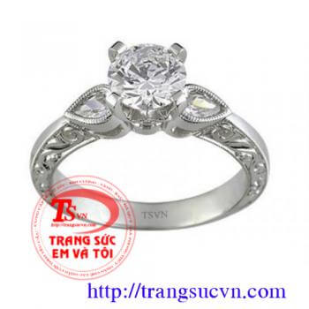 Nhẫn nữ gắn kim cương