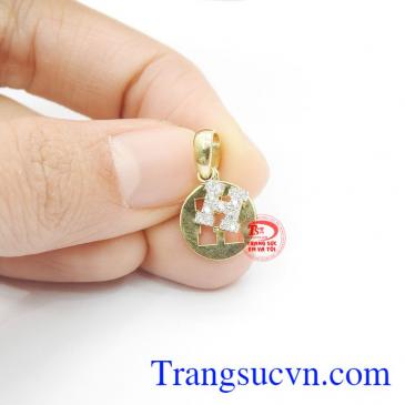 Sản phẩm bảo hành uy tín, giao hàng toàn quốc,Mặt dây chữ H lấp lánh
