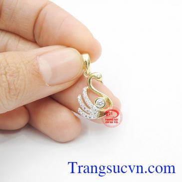 Thích hợp làm quà tặng cho người thân và bạn bè,Mặt dây thiên nga nhập khẩu