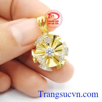 Thích hợp làm quà tặng cho người thân và bạn bè,Mặt dây hoa cánh vàng