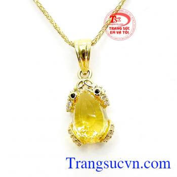 Mặt dây cóc ngậm kim tiền