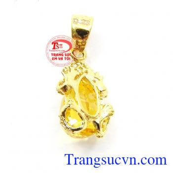 Mặt dây cóc ngậm kim tiền