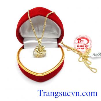 Bộ dây chuyền hoa bách hợp